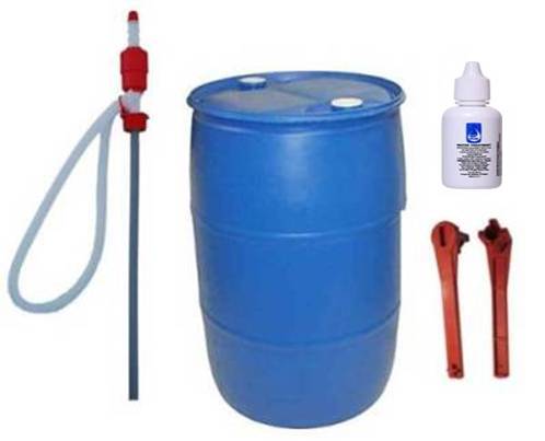 55 gallon water barrel and water drum accessories