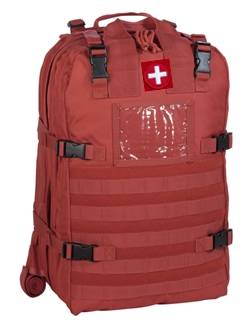 red tactical field medical pack